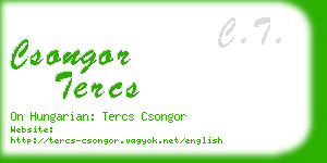 csongor tercs business card